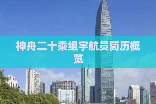 神舟二十乘组宇航员简历概览