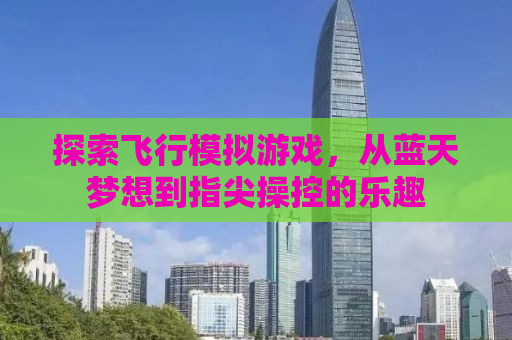 探索飞行模拟游戏，从蓝天梦想到指尖操控的乐趣