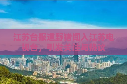 江苏台报道野猪闯入江苏电视台，引发关注与热议