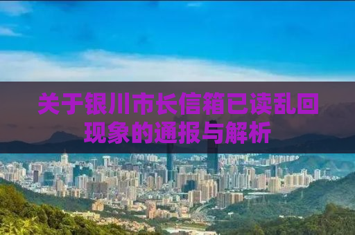 关于银川市长信箱已读乱回现象的通报与解析