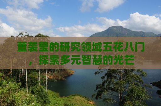 董袭莹的研究领域五花八门，探索多元智慧的光芒
