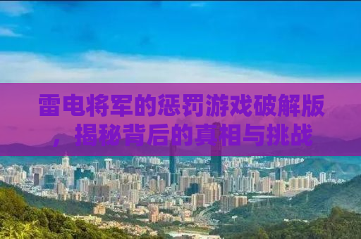 雷电将军的惩罚游戏破解版，揭秘背后的真相与挑战